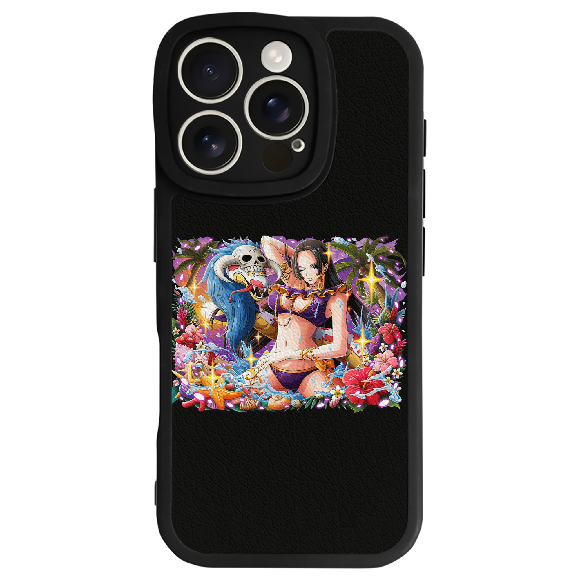 （画像用） ワンピース ボア・ハンコック ONE PIECE Boa·Hancock 【iPhone 16シリーズ対応】シリコンスマホケース（レザー調） 材質：シリコン